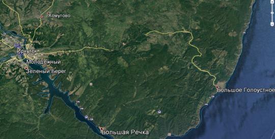 Карта большое голоустное иркутская область