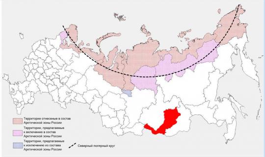 Карта северный полярный круг