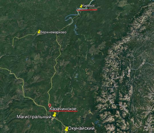 Карта марково иркутская область