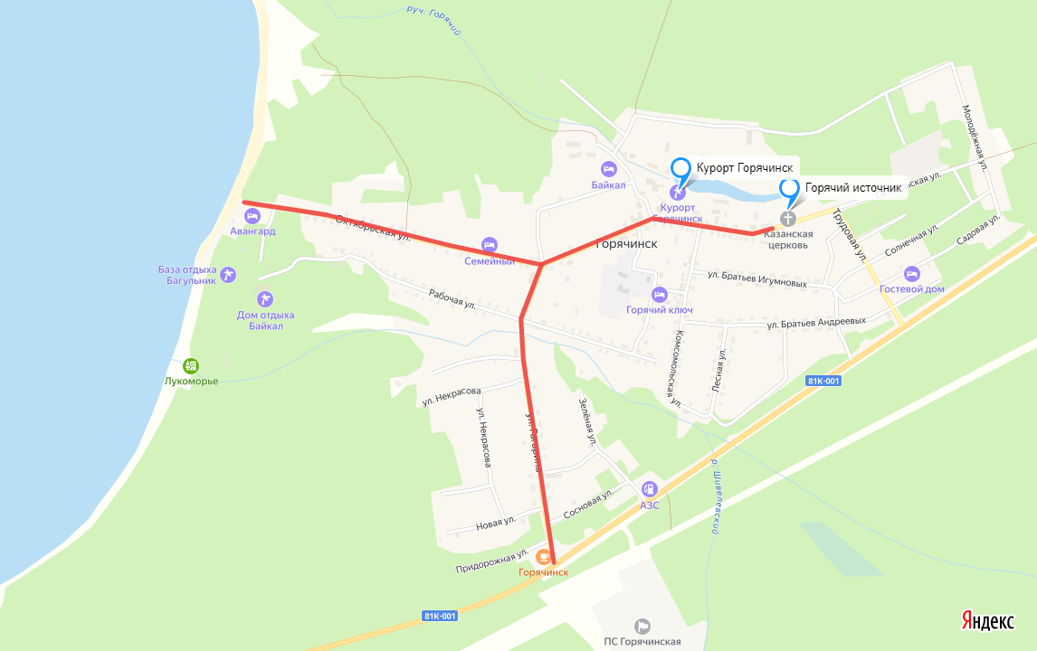 Схема курорт горячинск